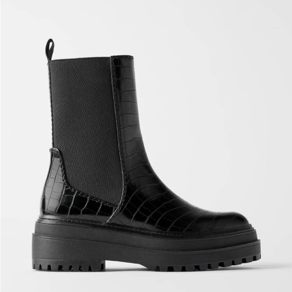 Zara crocodile boots